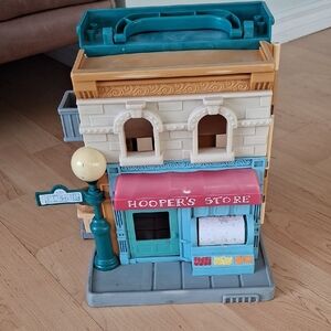 Sesame Street Town Playset With Hooper's Store - Fair Conditon No Figures